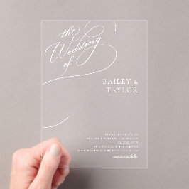 Hand lettering wedding acryl uitnodigingen