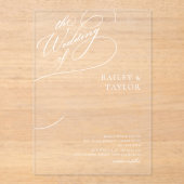 Hand lettering wedding acryl uitnodigingen (Voorkant)