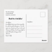 Hand Lettering Wedding Sjabloon Foto: Dank je Briefkaart (Achterkant)