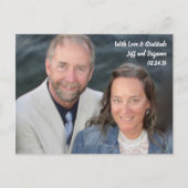 Hand Lettering Wedding Sjabloon Foto: Dank je Briefkaart (Voorkant)