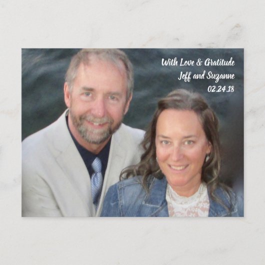 Hand Lettering Wedding Sjabloon Foto: Dank je Briefkaart (Voorkant)