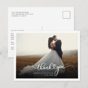 Hand-Letterparen Wedding Foto Briefkaart