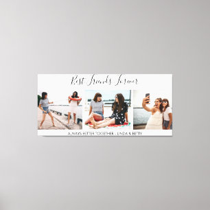 Hand Letters Best Friends Forever 3 Foto Collage Canvas Afdruk