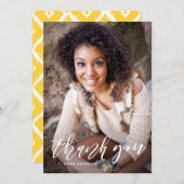 Hand Lettert het Verticale Afstuderen van het Manu Bedankkaart (Voorkant / Achterkant)