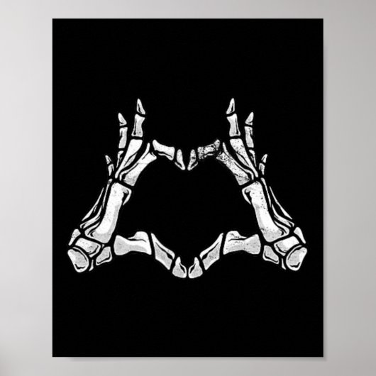 Hand Liefde Teken Bone Hart Vorm Poster (Voorkant)