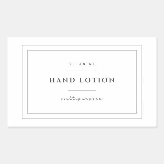 Hand Lotion Label Stickers (Voorkant)
