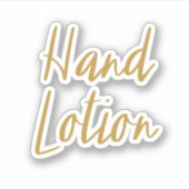 Hand Lotion Opslag Sticker (Voorkant)