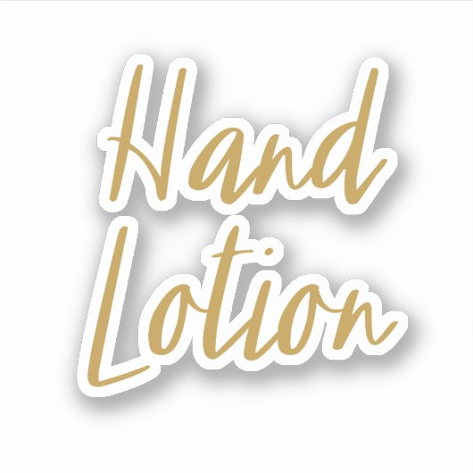 Hand Lotion Opslag Sticker (Voorkant)