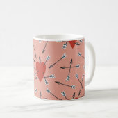 Hand made seamless pattern with flat illustrations koffiemok (Voorkant rechts)