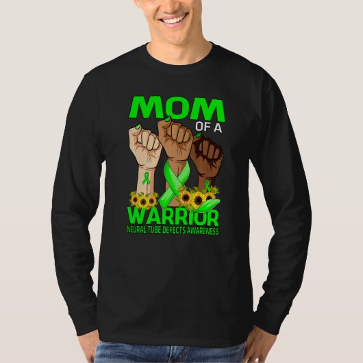 Hand Mam van een Warrior Neural Tube Defects Aware T-shirt (Voorkant)