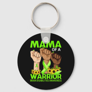 Hand Mama van een Warrior Brain Disabilities Aware Sleutelhanger