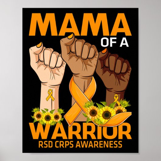 Hand Mama van een Warrior RSD Corps Awareness Sunf Poster (Voorkant)