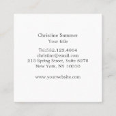 Hand met boom vierkante visitekaartje (Achterkant)