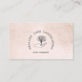 Hand met boom visitekaartje