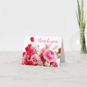 Hand met Dankjewel Schrift Rozen Bloemen Sjabloon (Voorkant)