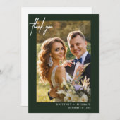 Hand-Met de hand uitgeruste Moderne Eenvoudige Fot Bedankkaart (Voorkant / Achterkant)