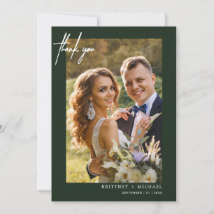 Hand-Met de hand uitgeruste Moderne Eenvoudige Fot Bedankkaart