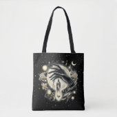 Hand met een kristal onder het maanlicht tote bag (Voorkant)