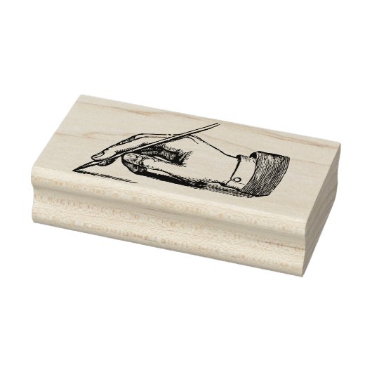 Hand met een pen / brief schrijven rubberstempel (Stempel)