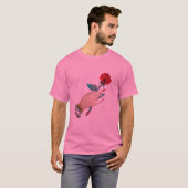 Hand met een Rozen T-shirt (Voorkant volledig)