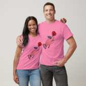 Hand met een Rozen T-shirt (Unisex)