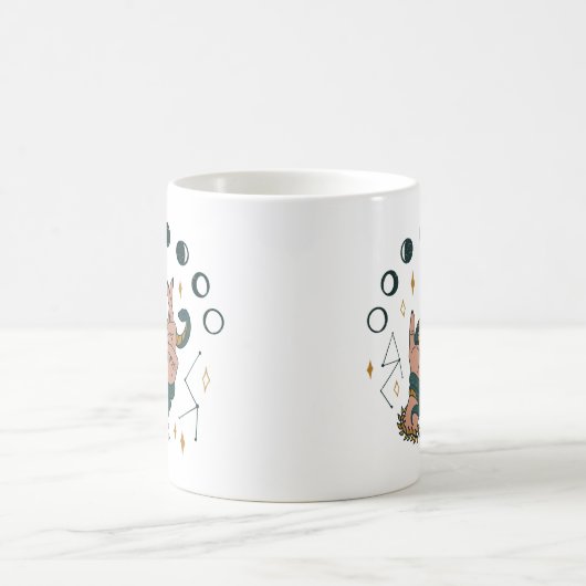 Hand met een slang magische mok (Center)