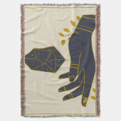 Hand met helend kristal deken (Voorkant Verticaal)
