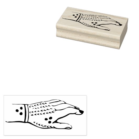  hand met Henna Design Rubber Art Stamp Rubberstempel (Gestempeld)