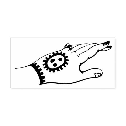  hand met Henna Design Rubber Art Stamp Rubberstempel (Afrduk)