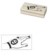  hand met Henna Design Rubber Art Stamp Rubberstempel (Gestempeld)