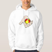 Hand met jongleerbal Mannen hoodie (Voorkant)