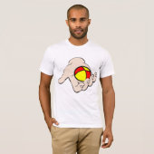 Hand met jongleerbal Mannen T-shirt (Voorkant volledig)
