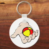 Hand met jongleerbal Sleutelhanger (Achterkant)