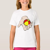 Hand met jongleren bal meisjes T-shirt (Voorkant)