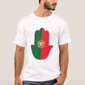 HAND met Portugal Vlag T-shirt (Voorkant)