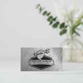 Hand met sleutel | Logo voor monteur Visitekaartje (Staand voorkant)