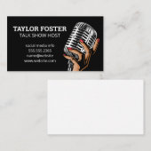 Hand Microfoon Vasthoudend | Zanger | Radio Presen Visitekaartje (Voorkant / Achterkant)