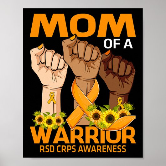 Hand Moeder Van Een Krijger RSD CRPS Awareness Zon Poster (Voorkant)