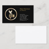 Hand Moersleutel Icon CarMechanic Visitekaartje (Voorkant / Achterkant)