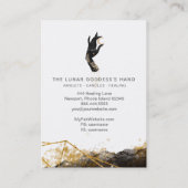 *~* Hand Moon Mystic Geometric Galaxy  Visitekaartje (Achterkant)