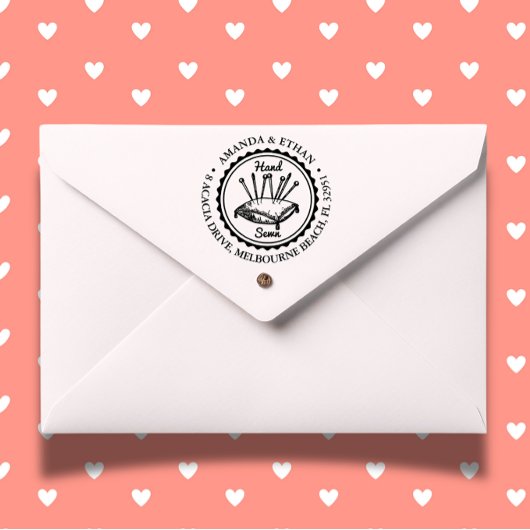 Hand Naaien thema zelfinkeping stempel