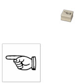 "Hand naar links wijzen" Rubberen stempel (Gestempeld)