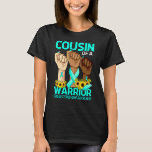Hand-neef van een Warrior Fragile X Syndrome Aware T-shirt