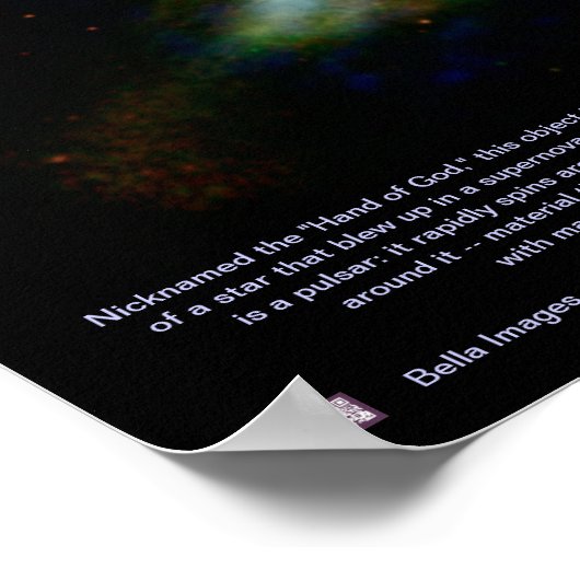 Hand of God Pulsar (PSR B1509-58) - poster (Hoek)
