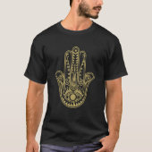 Hand of Hamsa Fatima Evil Turkish Tiger Eye T-shirt (Voorkant)