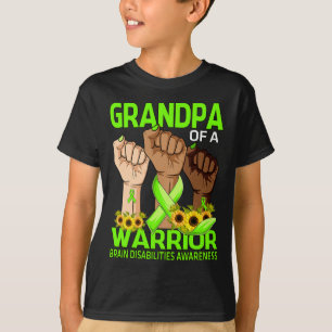 Hand opa van een krijger brein handicap bewust t-shirt