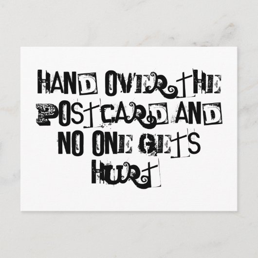 Hand over het Briefkaart en niemand raakt gewond (Voorkant)