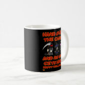 "HAND OVER HET SNOEP" grappig halloween Koffiemok (Voorkant rechts)