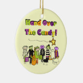 Hand over het Snoep Halloween Tshirts and Gifts Keramisch Ornament (Rechts)