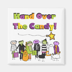 Hand over het Snoep Halloween Tshirts and Gifts Magneet